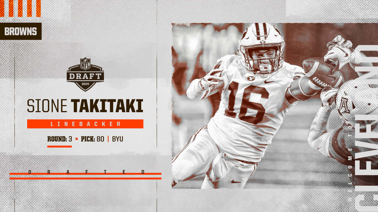 Cleveland Browns Select Byu Lb Sione Takitaki With No 80