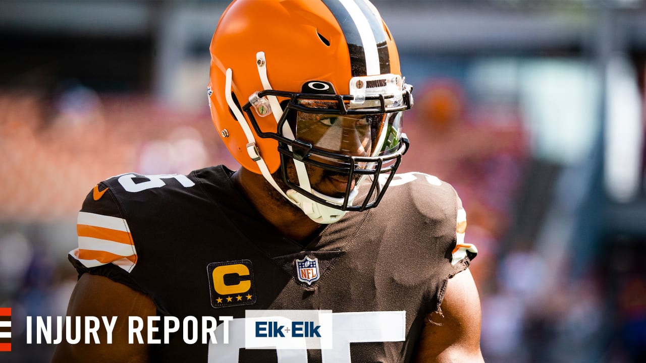 Injury Report: Myles Garrett, Joel Bitonio, Jack Conklin expected