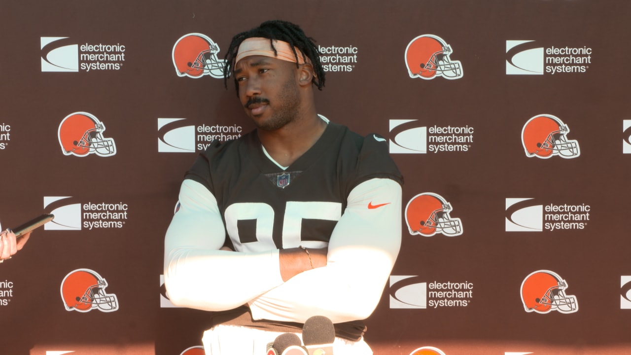 Myles Garrett and MJ Stewart Postgame Press Conference vs. Raiders