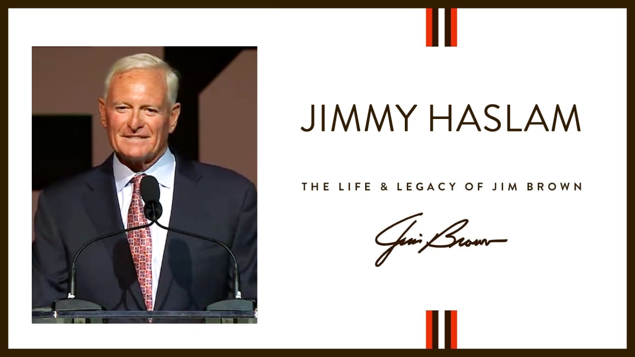 Jimmy Haslam at the Jim Brown Celebration of Life