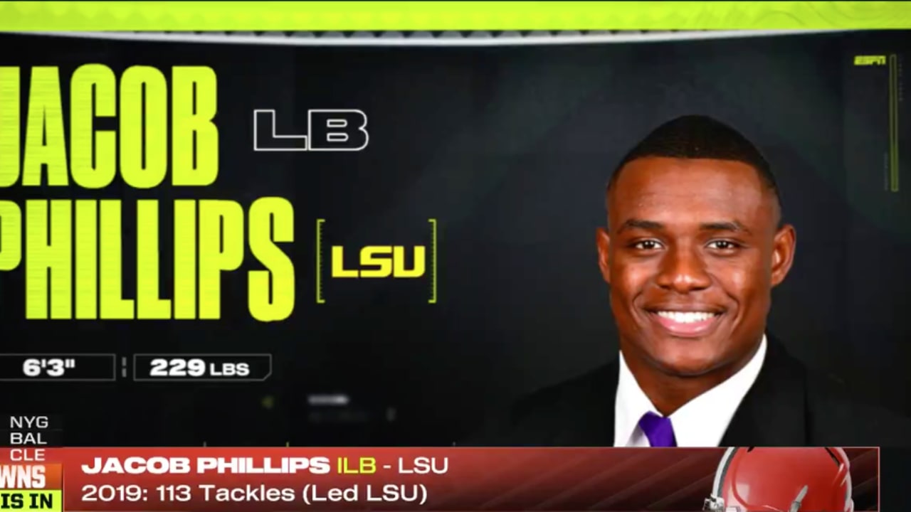 2020 NFL Draft: Jacob Phillips of LSU drafted by Cleveland Browns in third  round