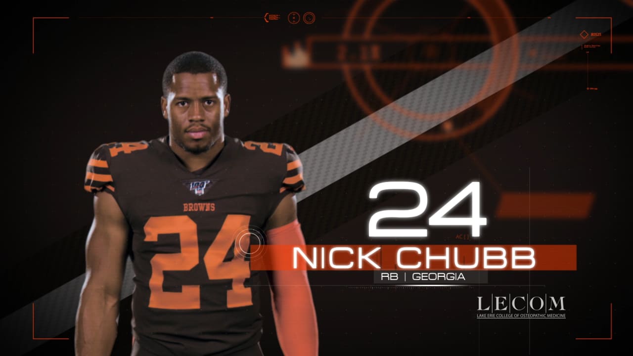 nick chubb color rush jersey