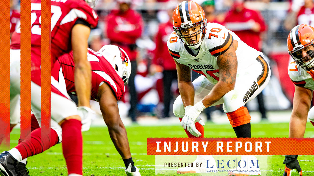 Injury Report: Browns List 6 Players As Questionable Vs. Ravens