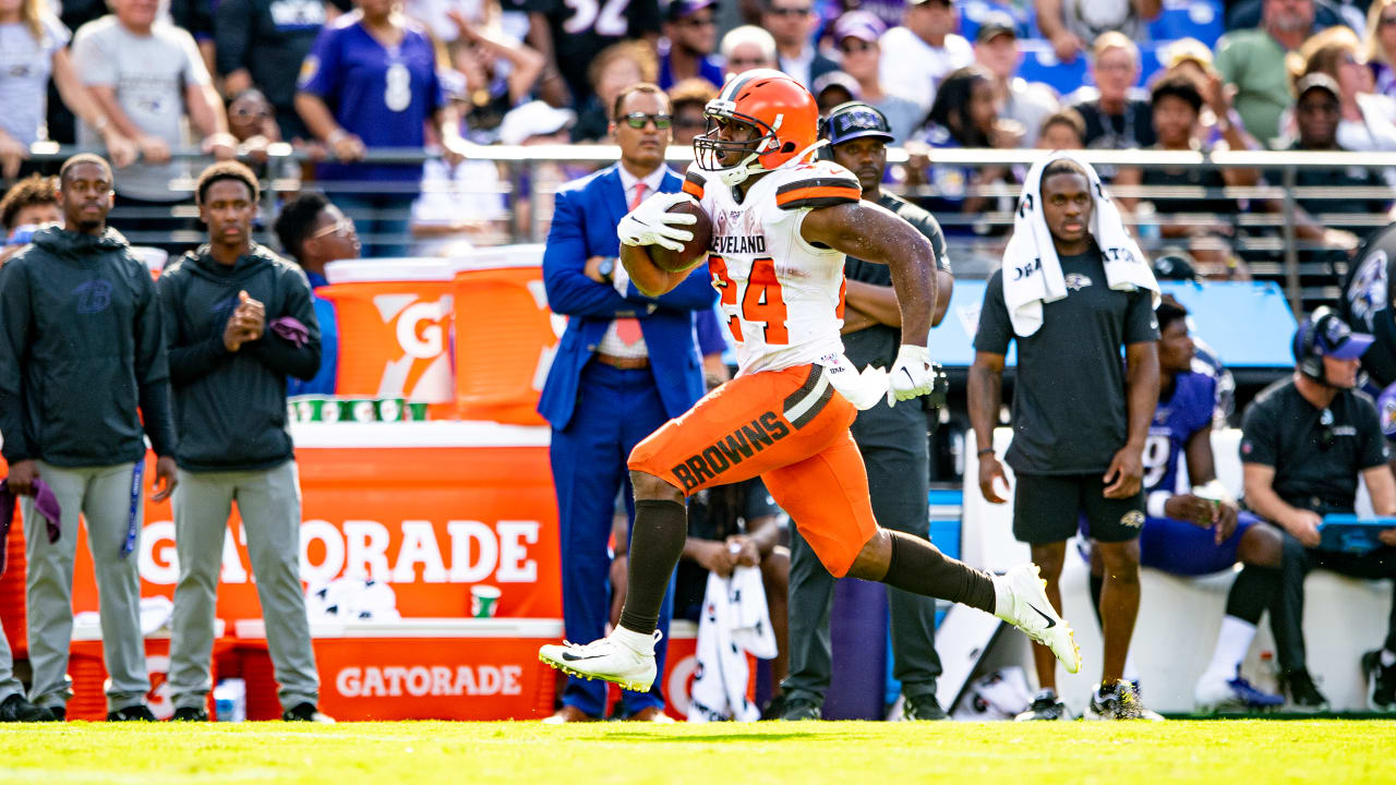 Nick Chubb Posts Fastest Td Run In Nfl Giving Browns 2 In