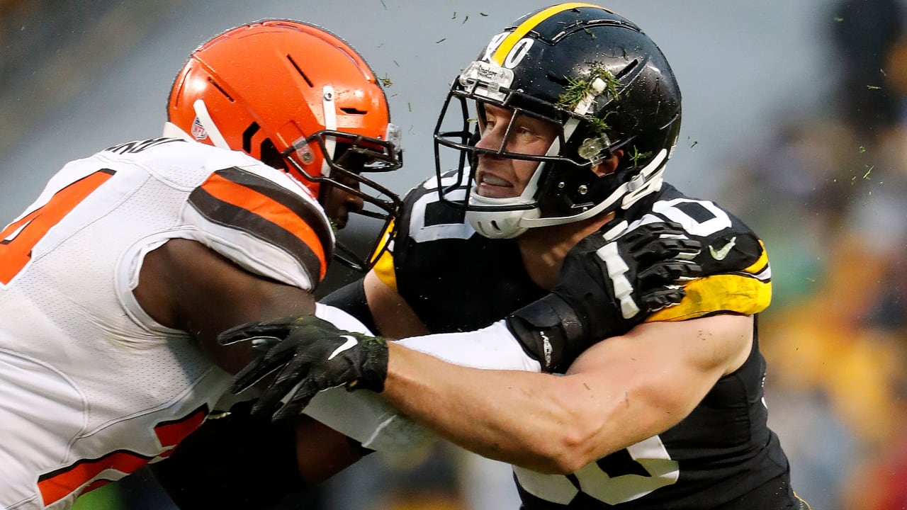 Browns rookie lineman gives Steelers' T.J. Watt bulletin board material  ahead of Monday night matchup 