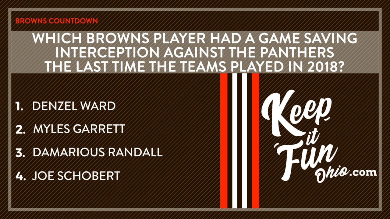 Browns Trivia: Which Browns player had a game saving interception