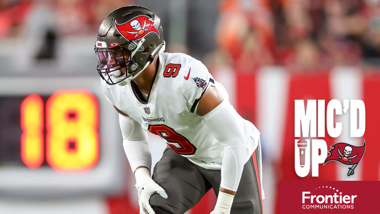 Joe Tryon of the Tampa Bay Buccaneers looks on during the second