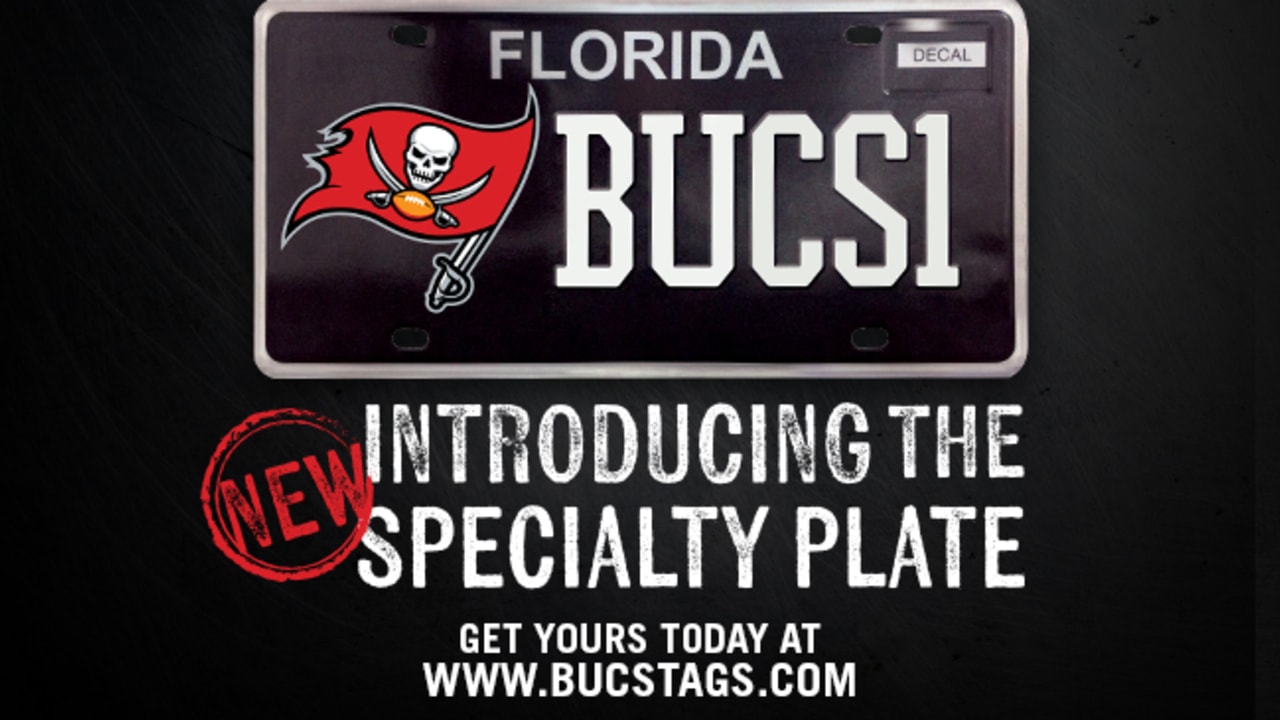 Where can I get the new Tampa Bay Buccaneers license plate?