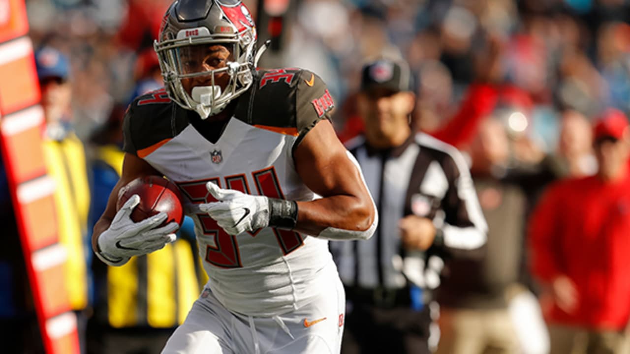 Charles Sims of the Tampa Bay Buccaneers is tackled after a run