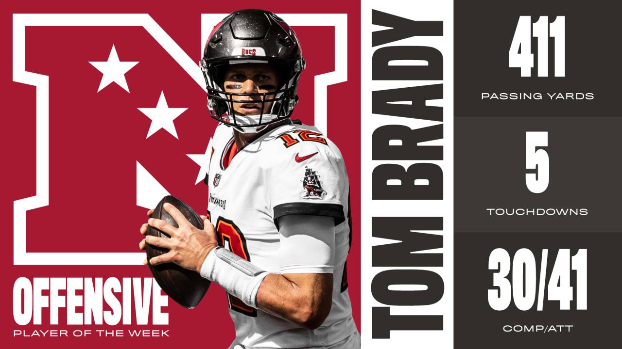 Tampa Bay Buccaneers Quarterback Tom Brady Named NFC Offensive Player of  the Week