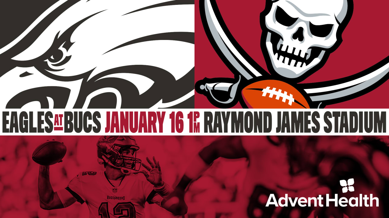 Tampa Bay Buccaneers Host Philadelphia Eagles 2021 Playoffs Wild Card Round  - Jan 16, 1pm on FOX