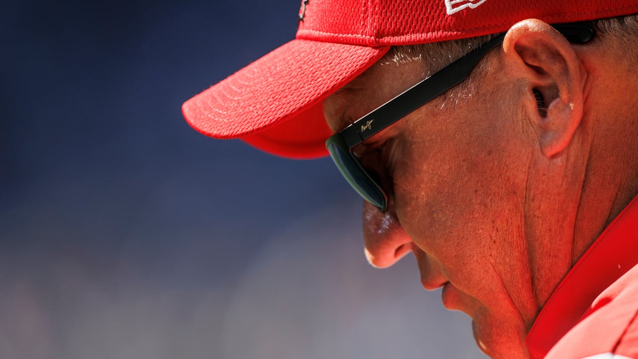 Closeup of Cal coach Jack Clark during game vs Ohio State at