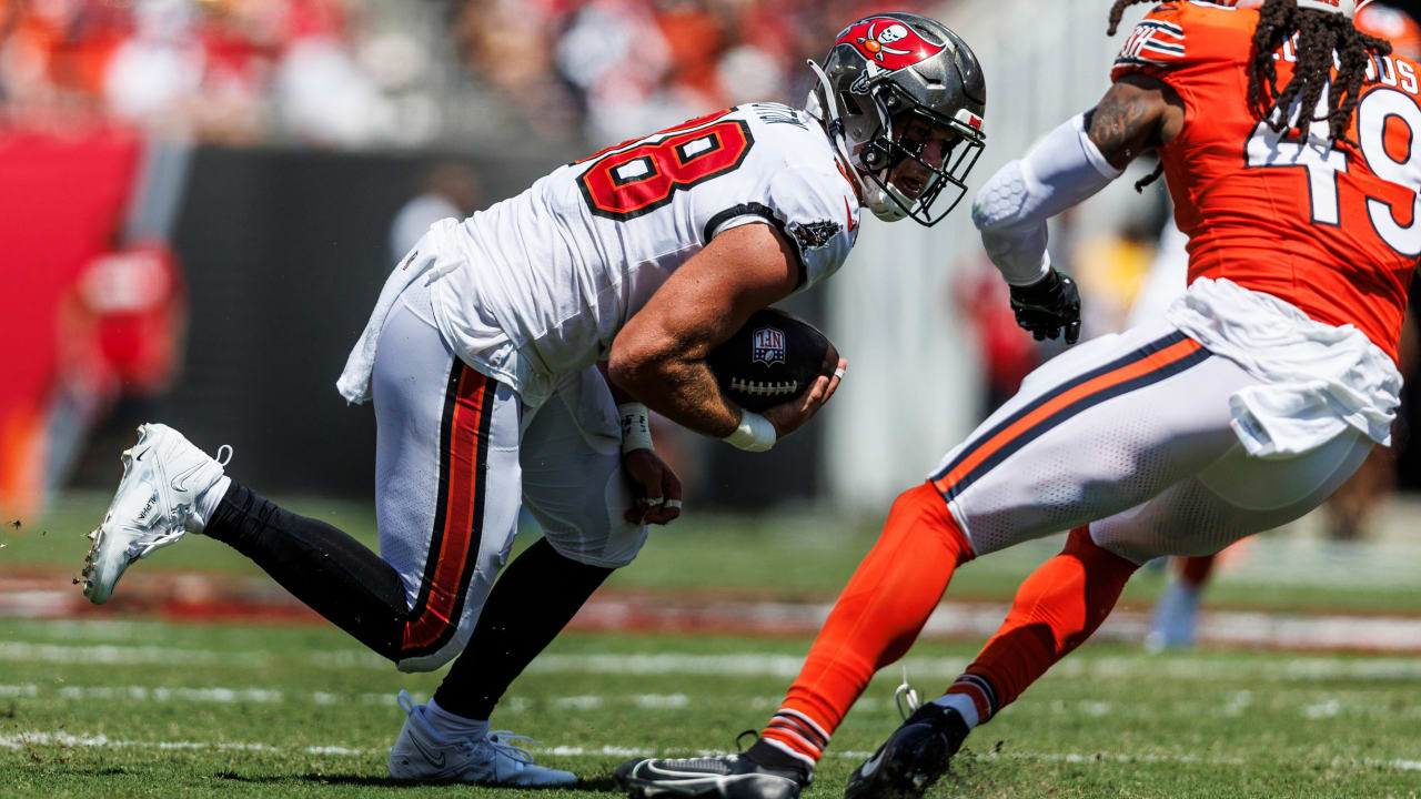 Tampa Bay Buccaneers cornerback Derrek Pitts (38) eyes the