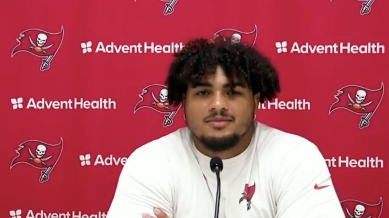 Tristan Wirfs On Bucs Improving In The Run Game, Tom Brady | Press ...