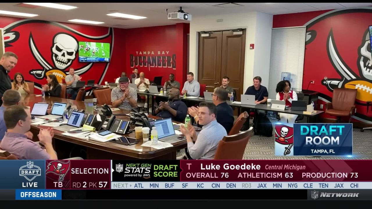 NFL Draft: CMU OL Luke Goedeke Picked By Buccaneers In