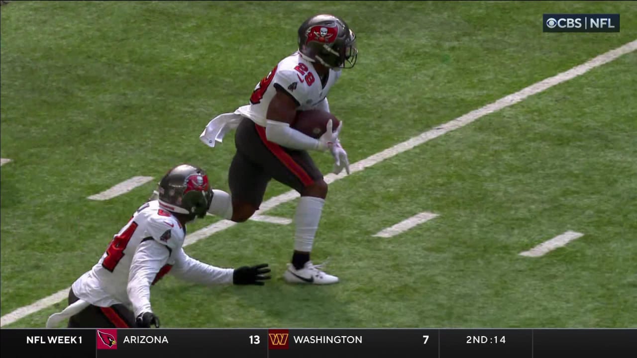 HIGHLIGHT: Rookie Christian Izien Grabs an interception at the Goal Line  vs. MIN