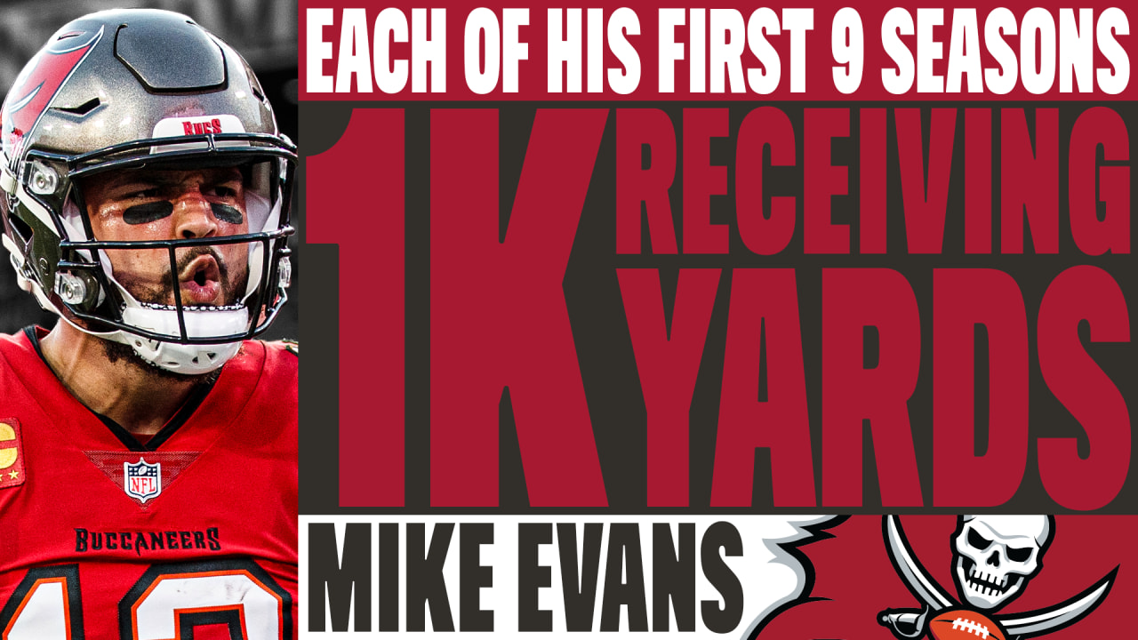 Tampa Bay Buccaneers WR Mike Evans Extends NFL Record with 9th Straight  1,000-Yard Season