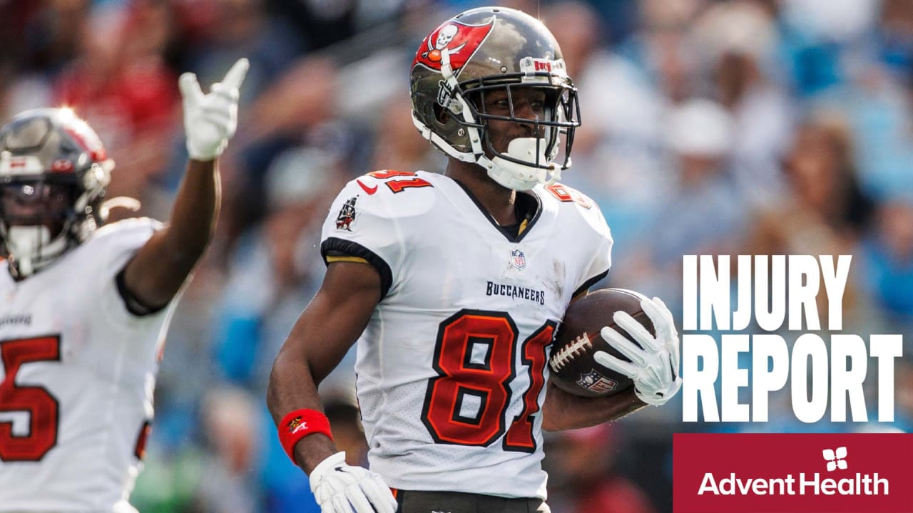 Buccaneers' WR Antonio Brown (ankle) has been ruled Out for