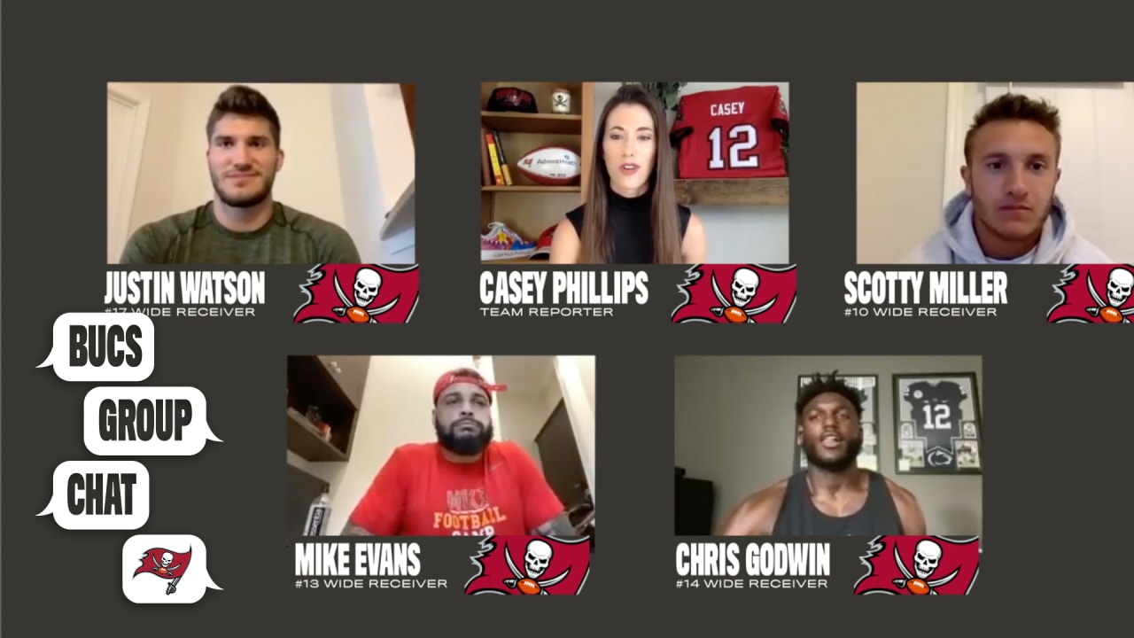 Buccaneers wide receivers Mike Evans, Chris Godwin, Justin Watson and