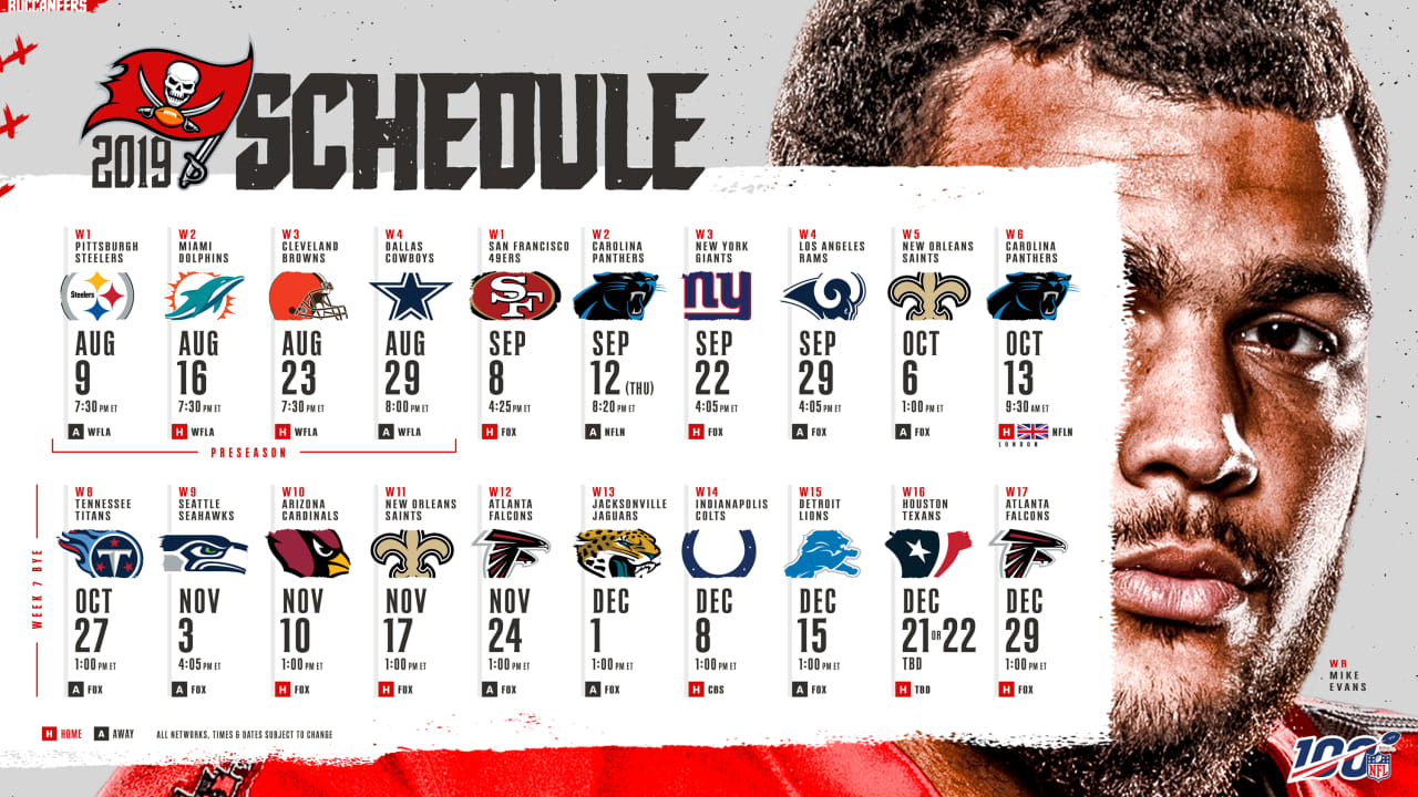 2019 Schedule Released: Bucs' Path Begins, Ends at Home