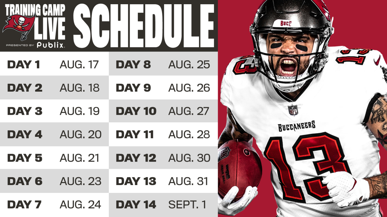 Bucs Open Practice Dates for Training Camp