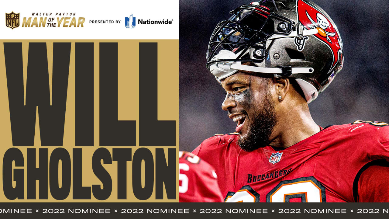 Will Gholston Named Tampa Bay Buccaneers' Nominee for Walter Payton NFL Man  of the Year Award Presented by Nationwide