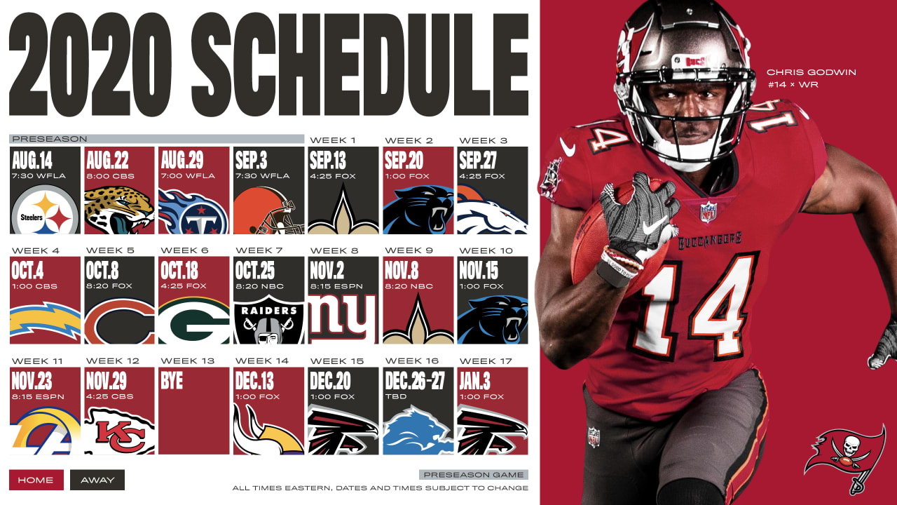 2020 Tampa Bay Buccaneers Schedule Complete schedule, tickets and