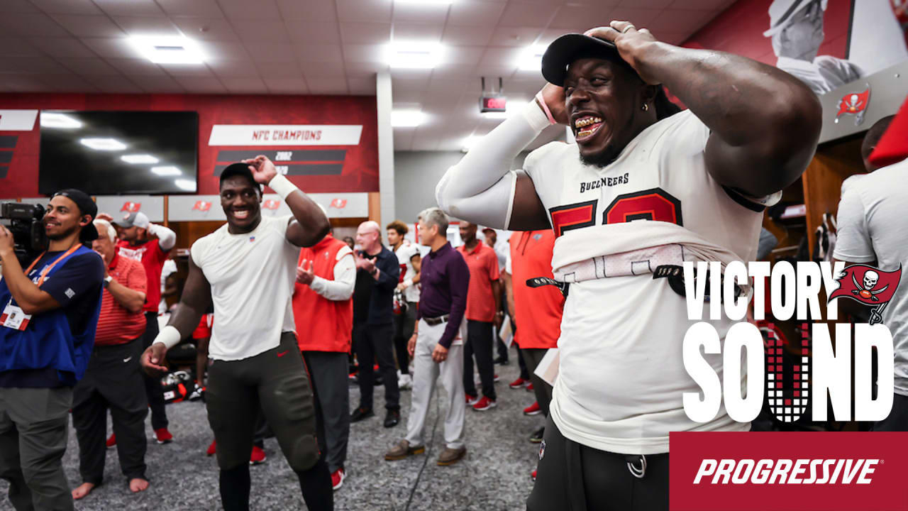 Bucs Postgame Victory Speech Following Win Over Panthers to Clinch Division