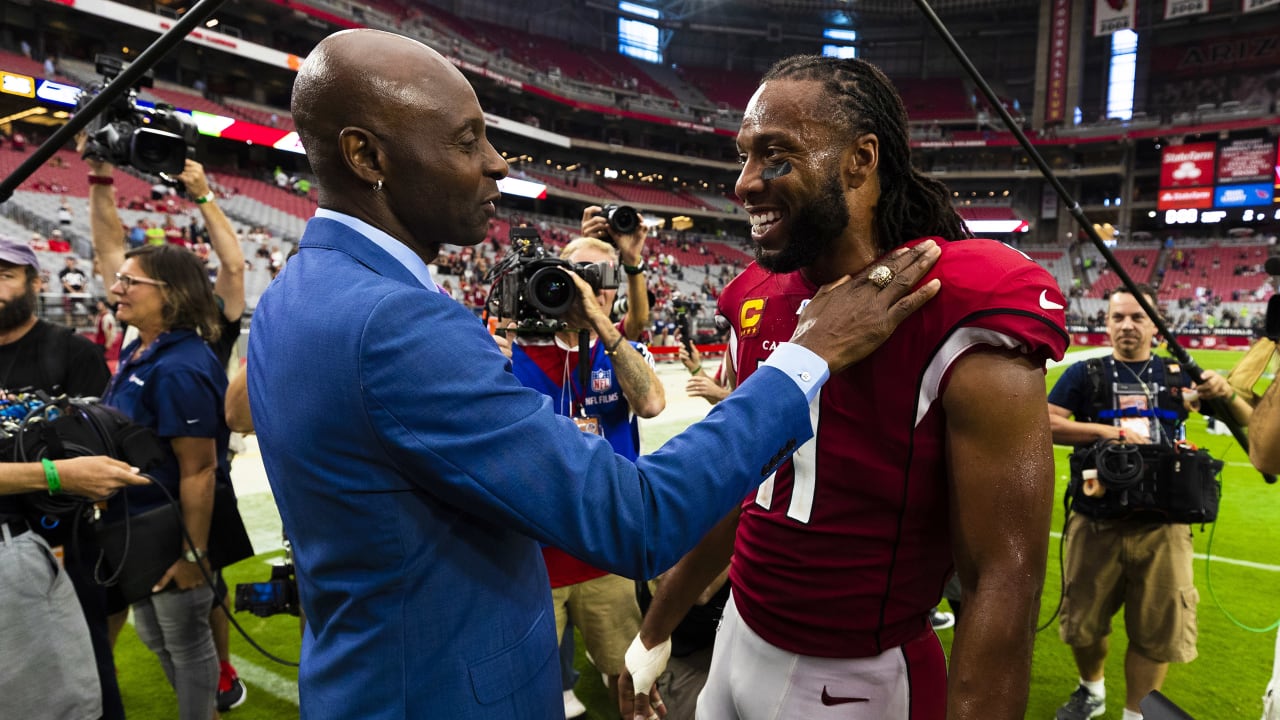 Cardinals WR Larry Fitzgerald is named one of 10 receivers on the NFL 100  all-time team