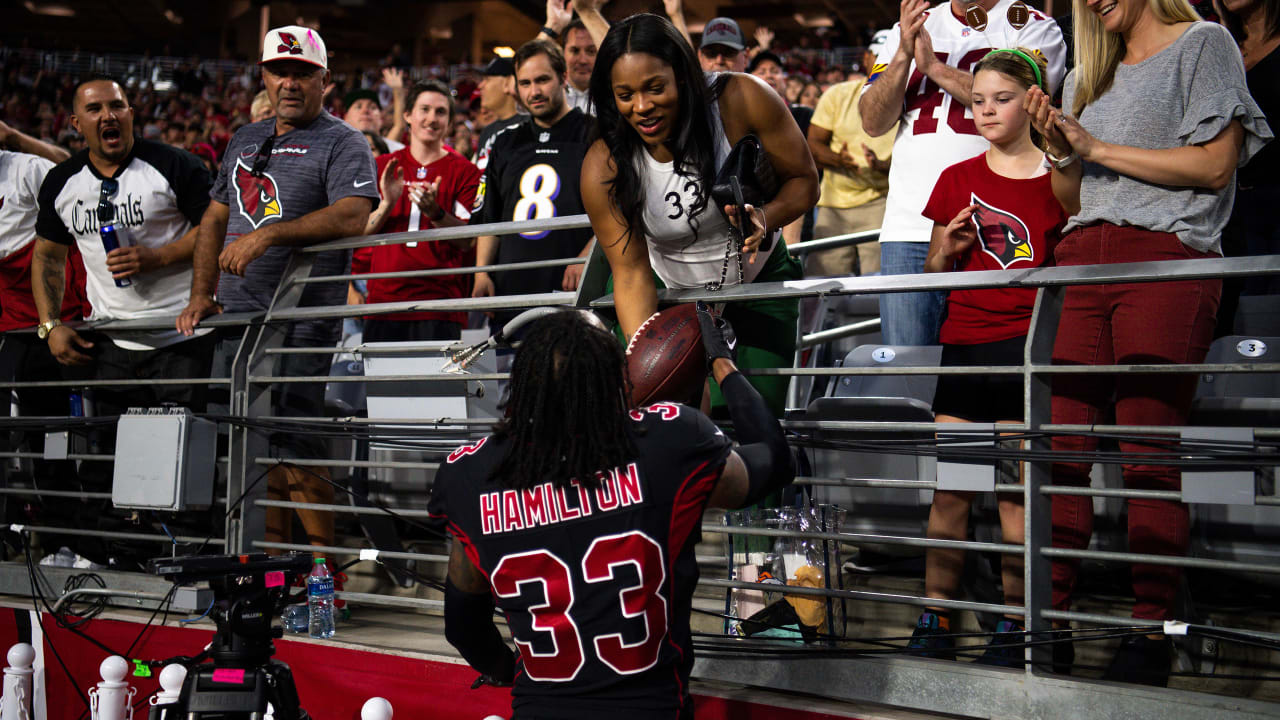 Watch: Cardinals' Antonio Hamilton gets 1st career interception vs. Saints