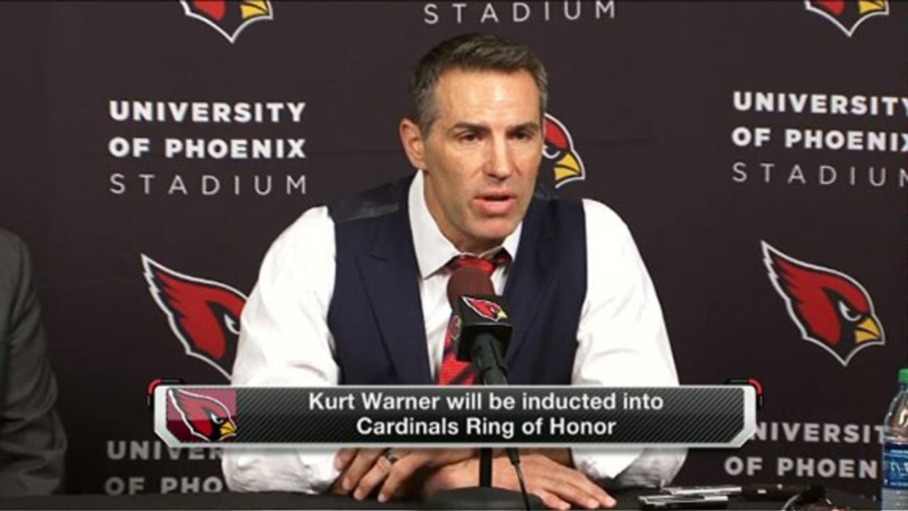 Kurt Warner Inducted--AZ Cardinals' Ring of Honor 