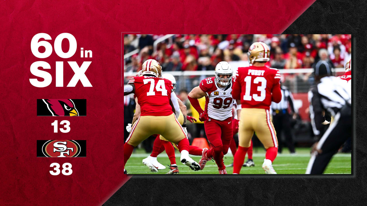 Arizona Cardinals 13-38 San Francisco 49ers