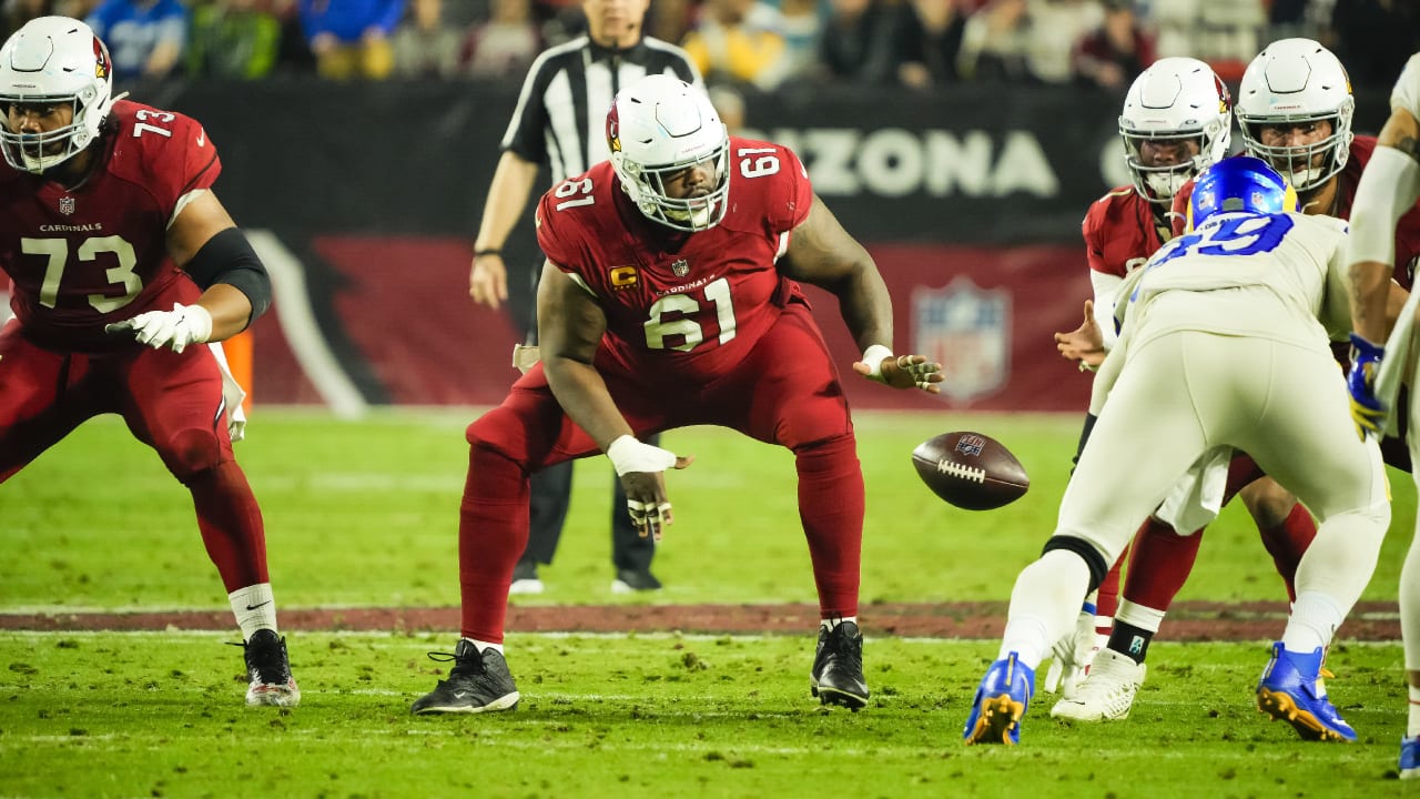 Arizona Cardinals center Rodney Hudson (61) during the first half of an NFL  football game against the Las Vegas Raiders, Sunday, Sept. 18, 2022, in Las  Vegas. (AP Photo/Rick Scuteri Stock Photo - Alamy