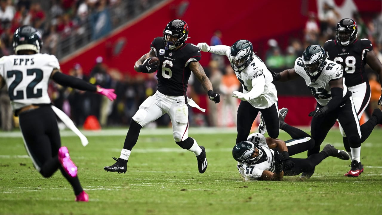 Philadelphia Eagles' K'Von Wallace (42) during the first half of an NFL  football game against the Arizona Cardinals, Sunday, Oct. 9, 2022, in  Glendale, Ariz. (AP Photo/Darryl Webb Stock Photo - Alamy