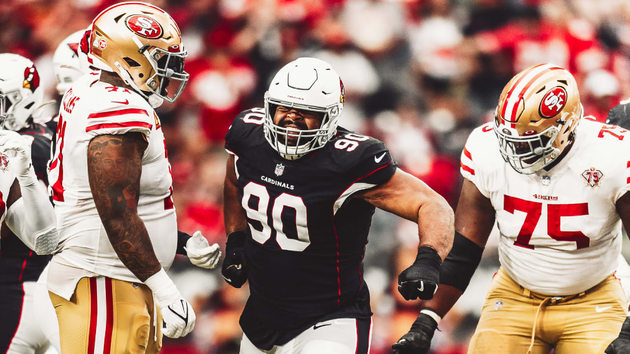 Arizona Cardinals defensive tackle Rashard Lawrence (90) defends during an  NFL football game against the Dallas Cowboys, Sunday, Jan. 2, 2022, in  Arlington, Texas. Arizona won 25-22. (AP Photo/Brandon Wade Stock Photo -  Alamy