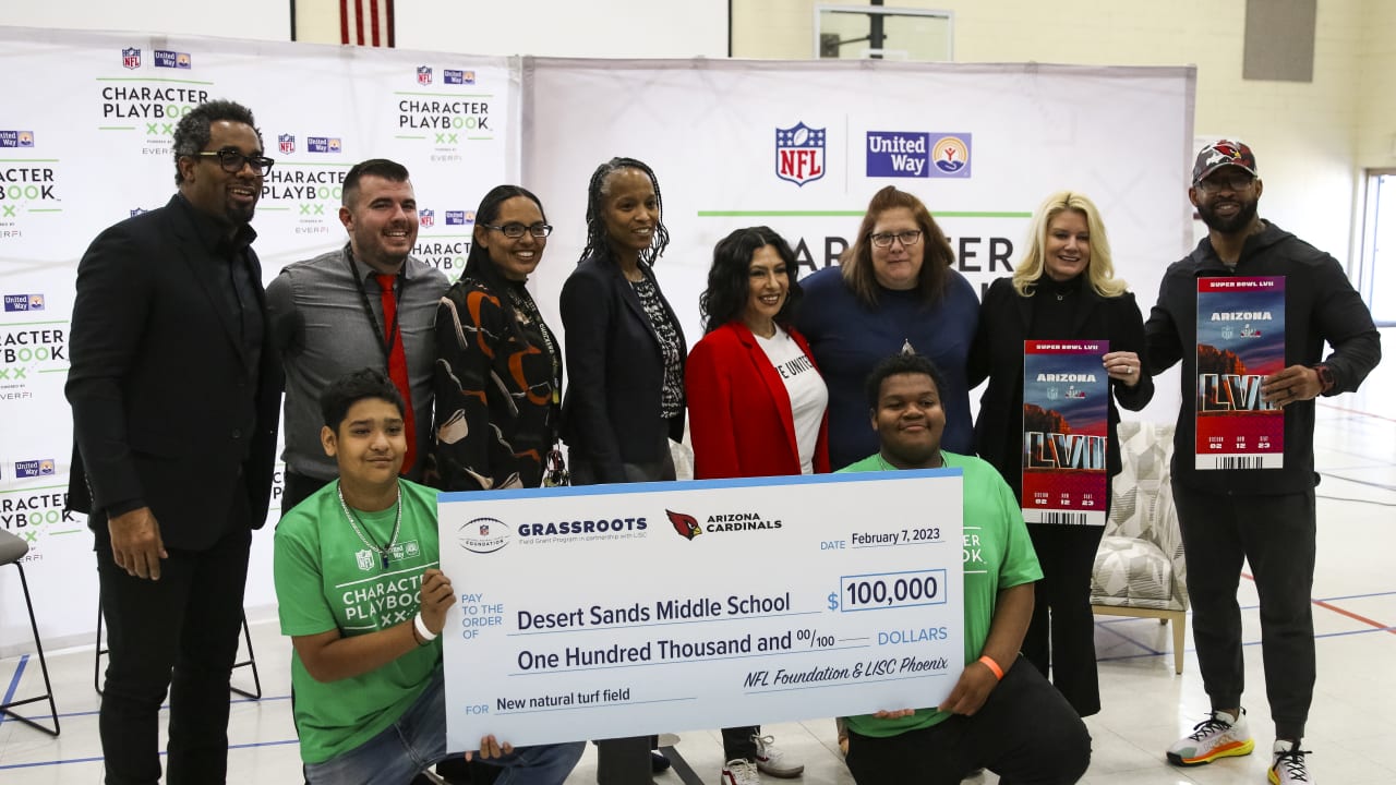 PHOTOS Grass Football Field Grant Presentation