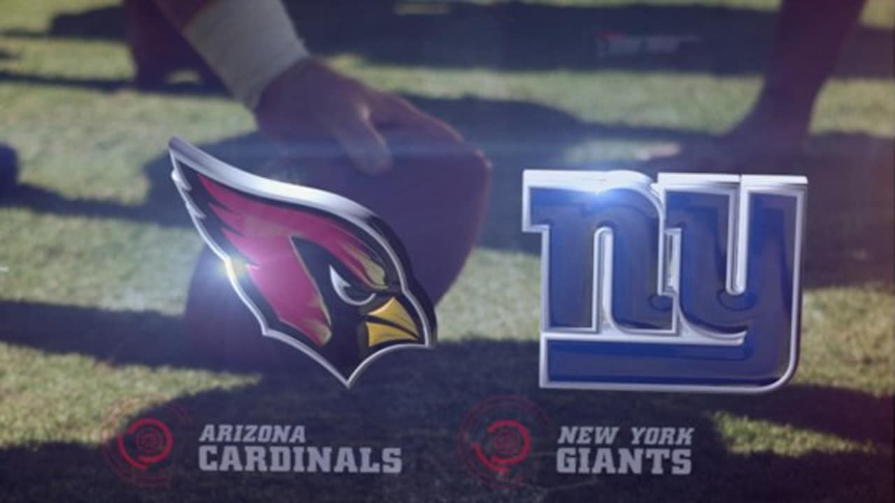 New York Giants vs. Arizona Cardinals . NFL match poster. Two