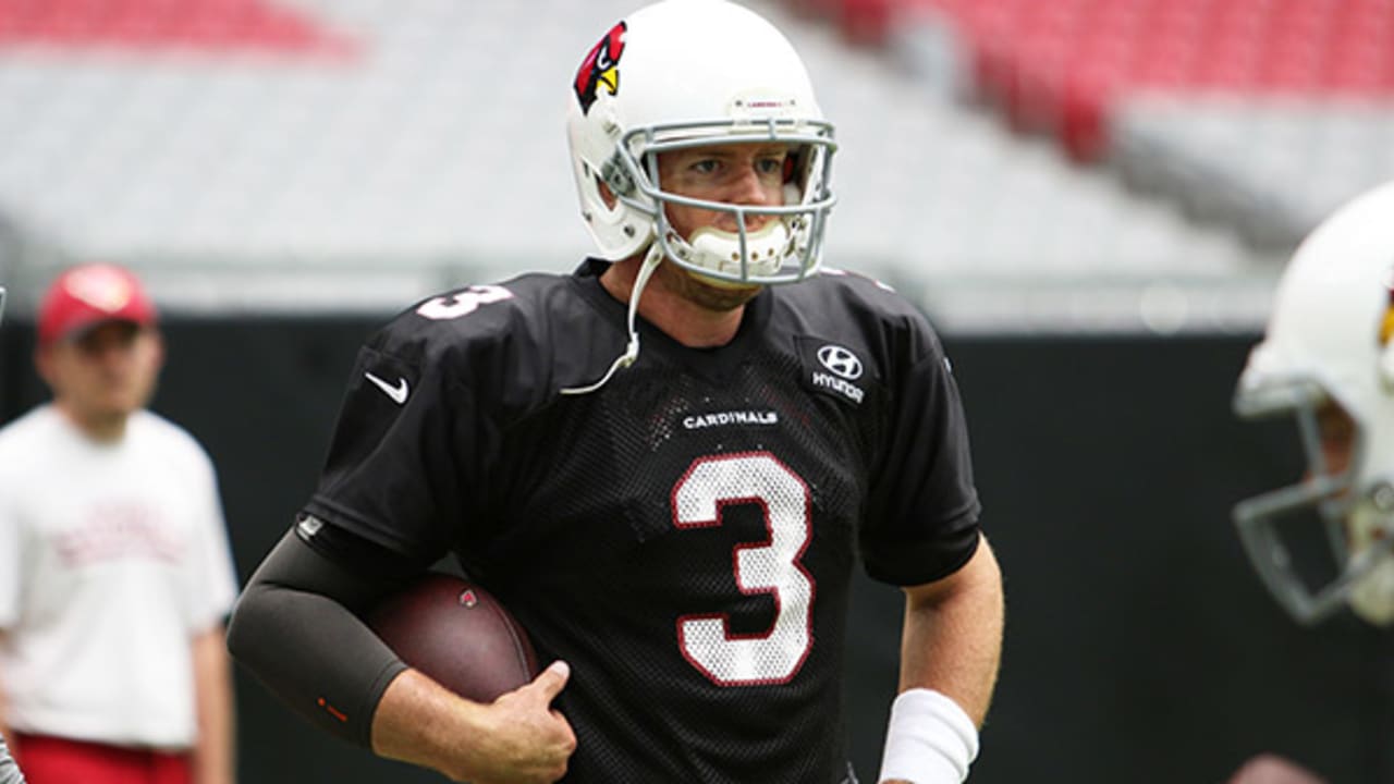 Arizona Cardinals quarterback Carson Palmer (3) hands off to