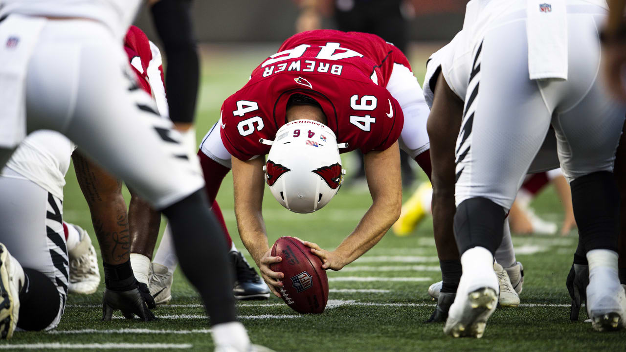 Arizona Cardinals long snapper Aaron Brewer once stole from White