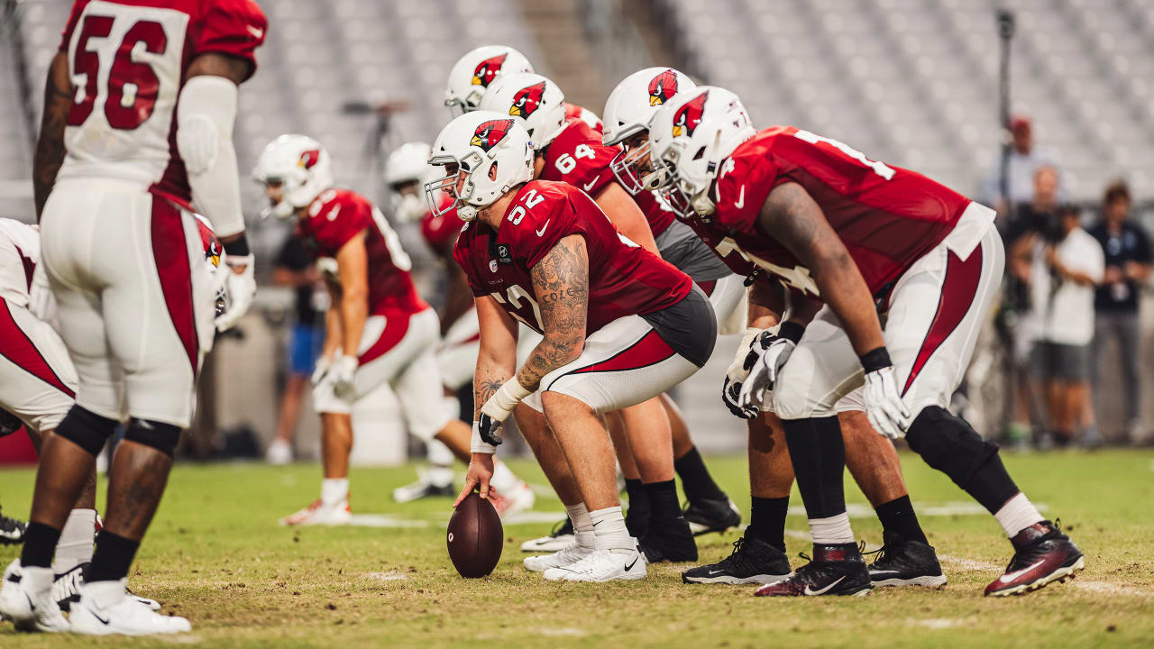 Arizona Cardinals lineman Mason Cole waits to see where he'll play