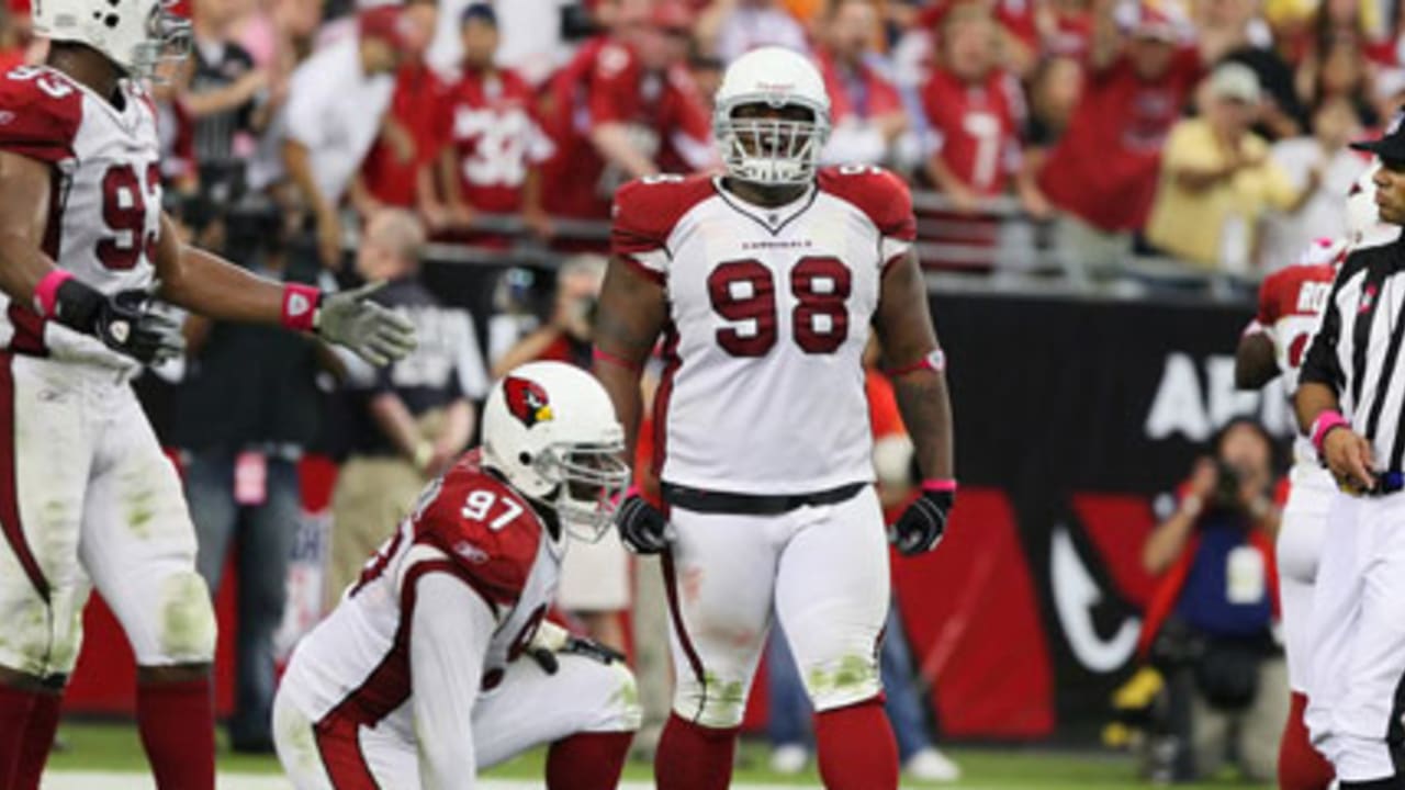 Arizona Cardinals defensive tackle Gabe Watson against the Houston Texans  during the third quarter of an NFL preseason football game on Saturday,  Aug. 14, 2010 in Glendale, Ariz. (AP Photo/Rick Scuteri Stock