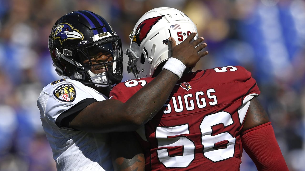 Arizona Cardinals' Terrell Suggs gets his swan song in Baltimore early