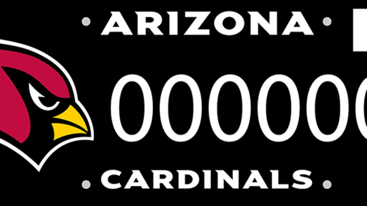 ARIZONA NFL FOOTBALL PHOENIX CARDINALS GRAPHIC LICENSE PLATE " FB93K7  " CARDINAL