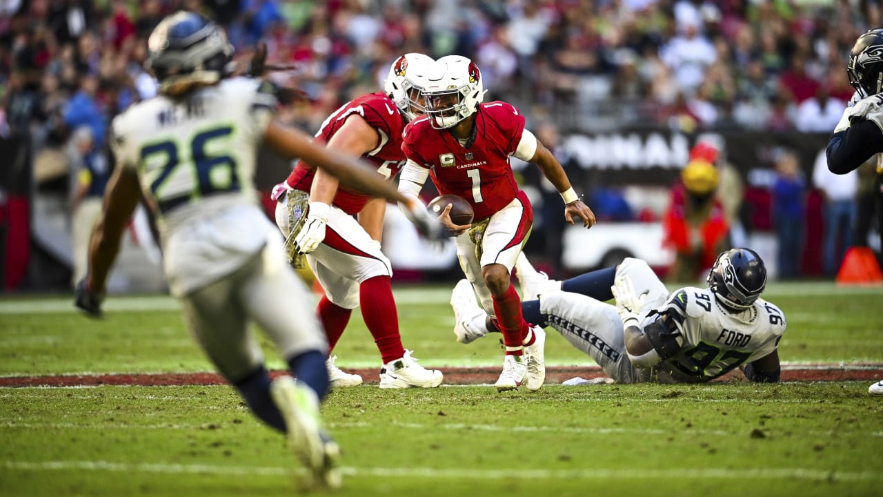 Arizona Cardinals mascot Big Red celebrates a touchdown against the Seattle  Seahawks during an NFL Professional Football Game Sunday, Jan. 9, 2022, in  Phoenix. (AP Photo/John McCoy Stock Photo - Alamy