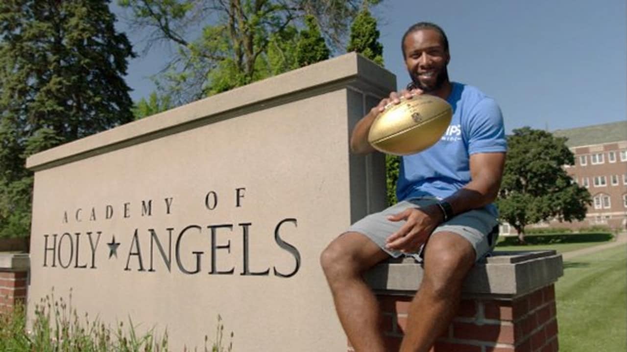 Larry Fitzgerald 1 Academy of Holy Angels Stars Blue Football