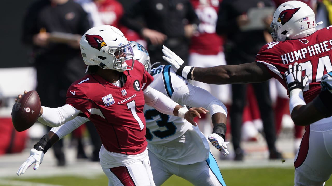 Carolina Panthers safety Juston Burris (31) breaks up a pass intended for  Arizona Cardinals wide receiver