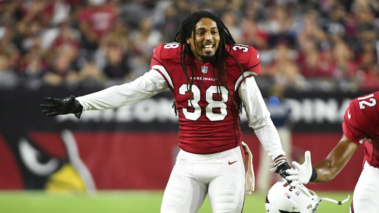 Carolina Panthers defensive back Tre Boston (33) and cornerback