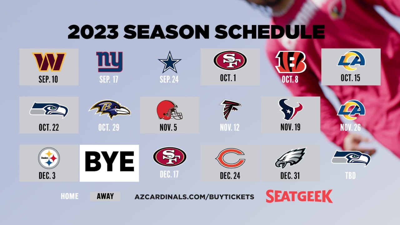 Cardinals release 2023 regular season schedule