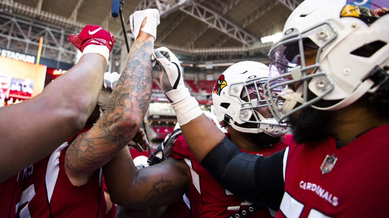 DENVER, CO - DECEMBER 18: Arizona Cardinals linebacker Myjai Sanders (41)  and safety Chris Banjo (31