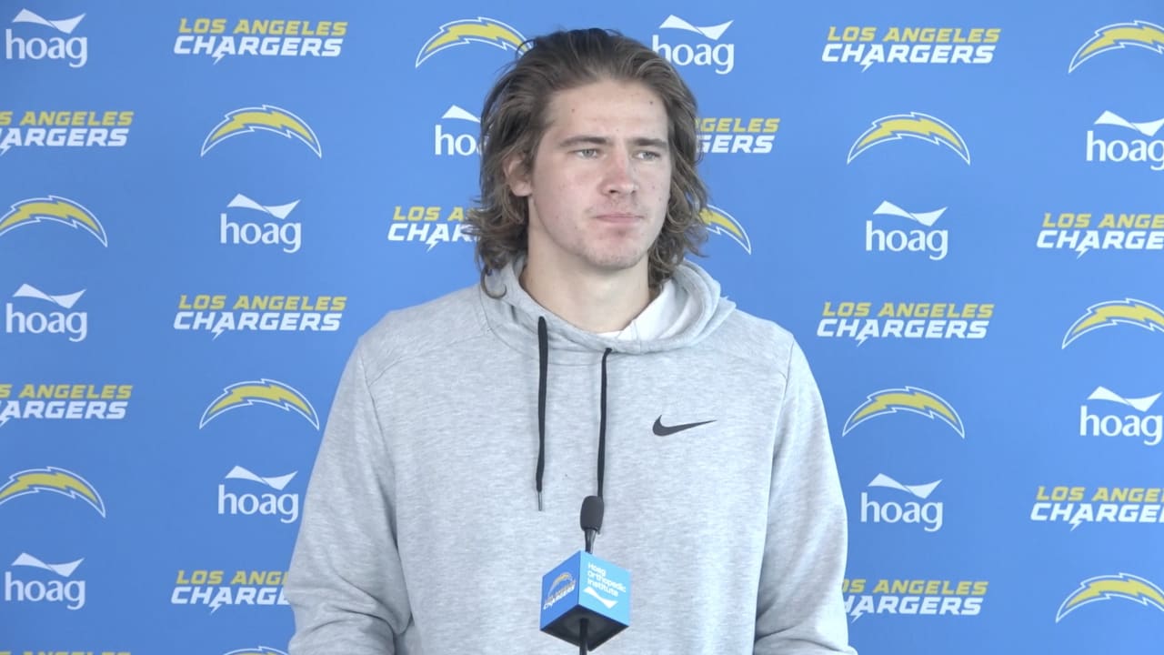 Justin Herbert Press Conference, Justin Herbert speaks to the media., By  Los Angeles Chargers